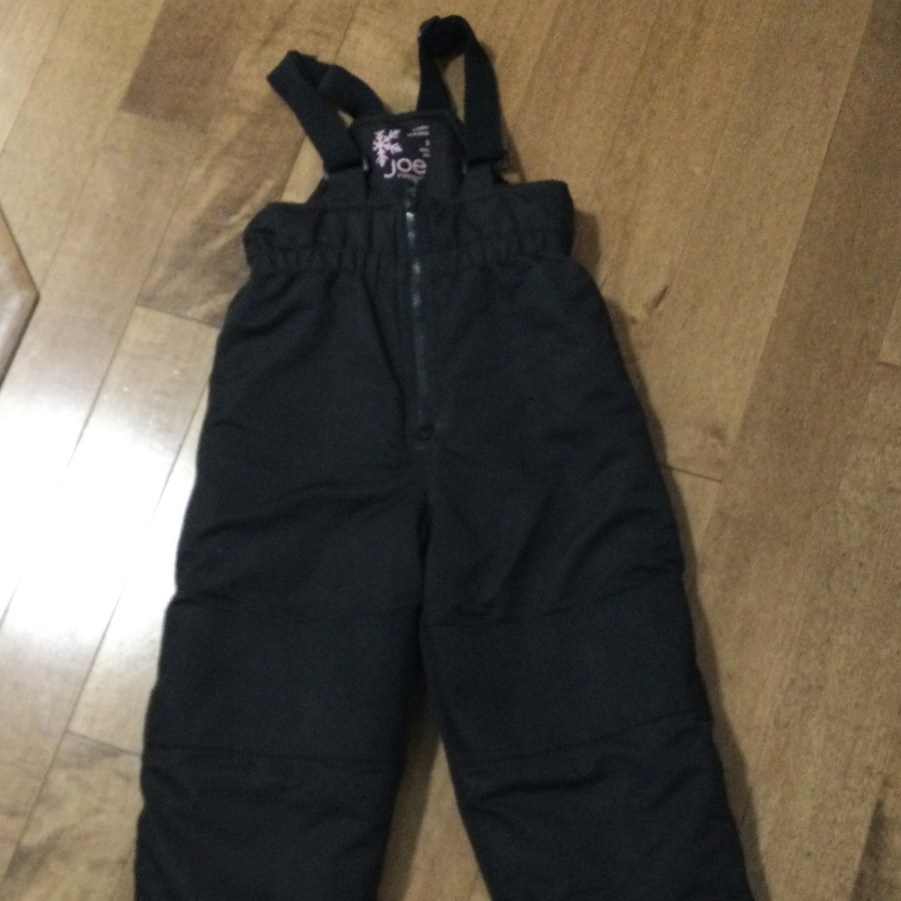 Black toddler snow pants